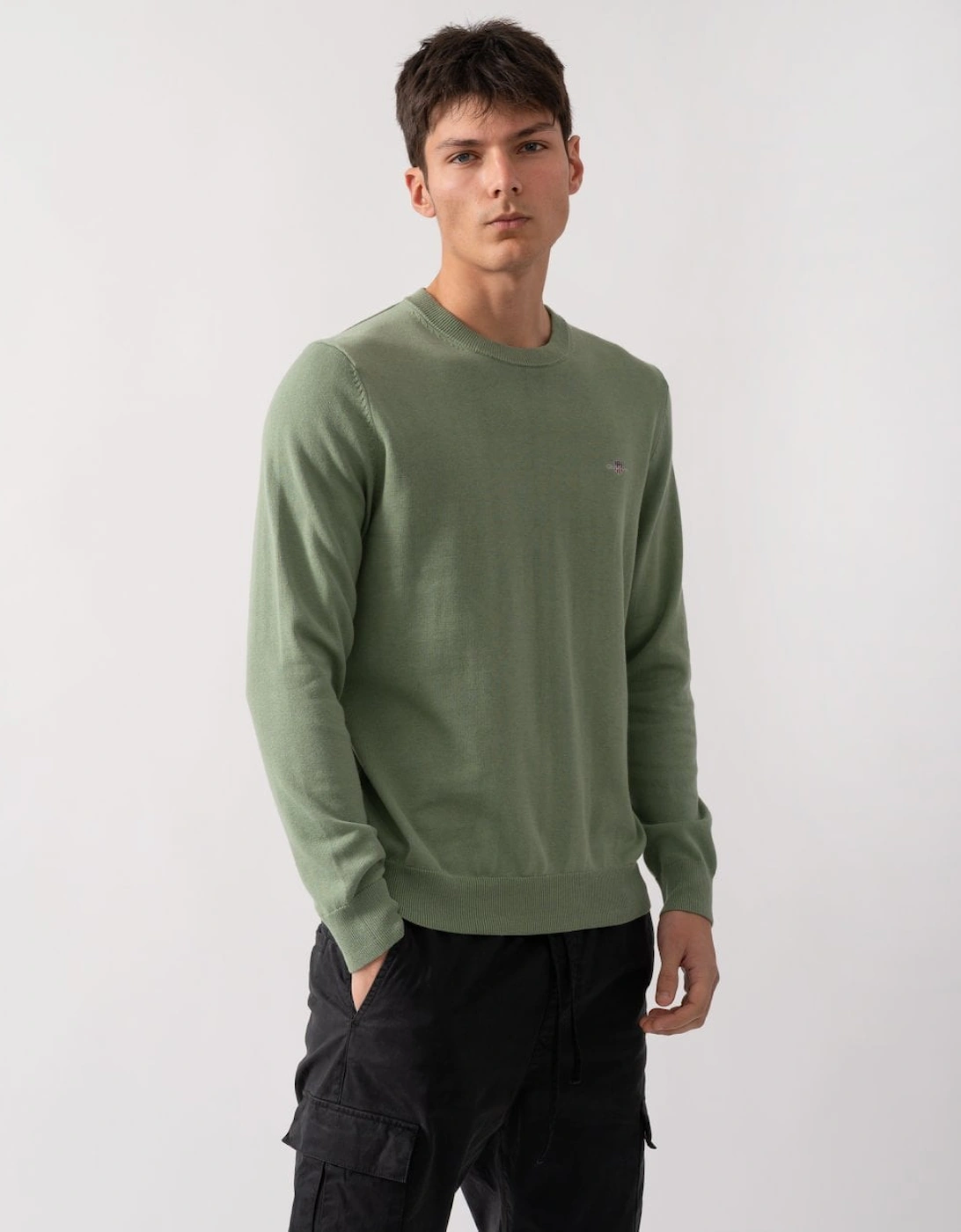 Mens Classic Cotton Crew Neck Jumper, 5 of 4