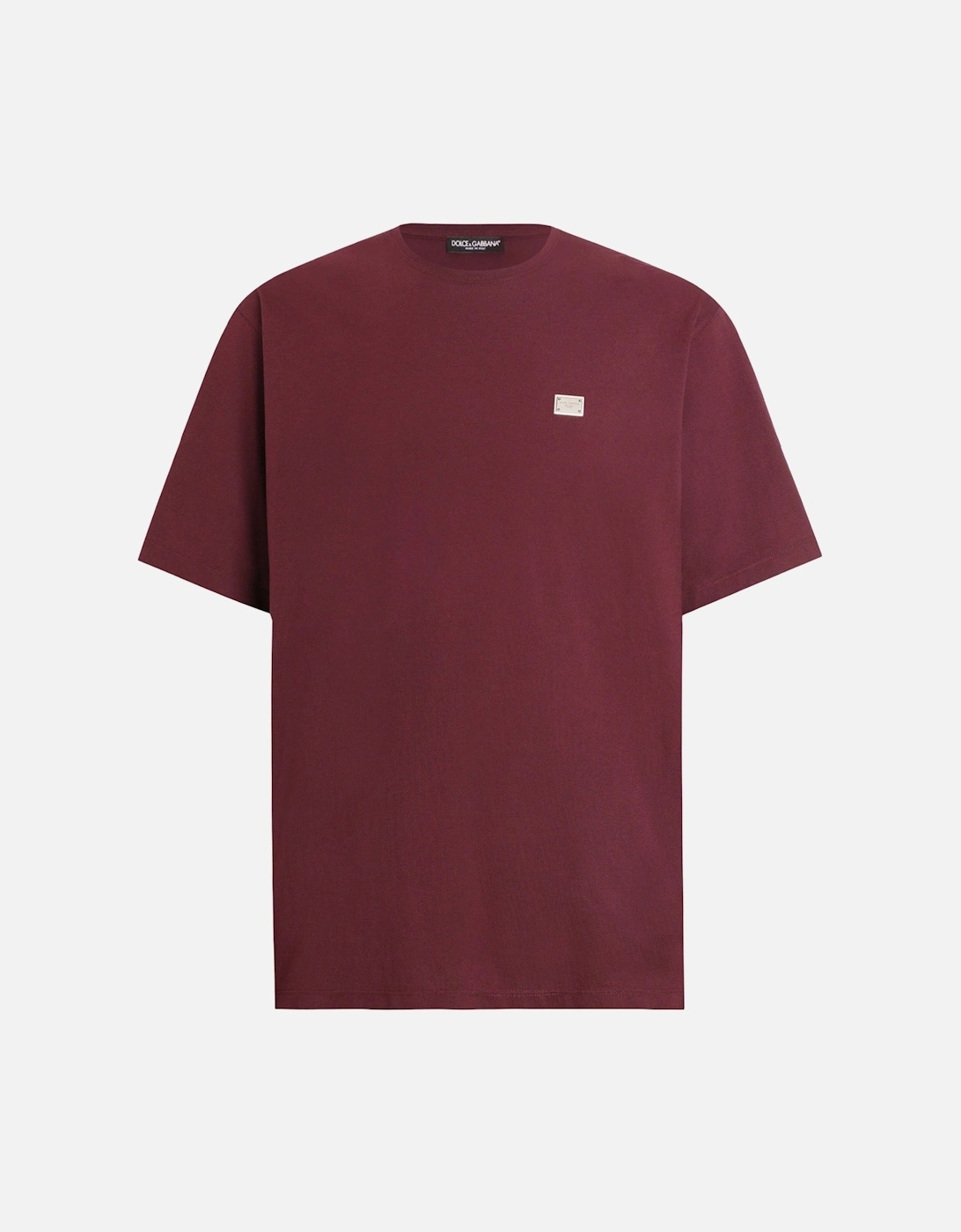 Plaque Cotton T-shirt Burgundy, 4 of 3