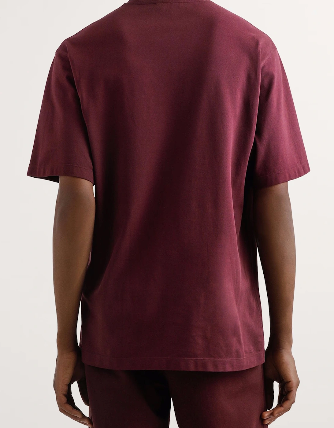 Plaque Cotton T-shirt Burgundy