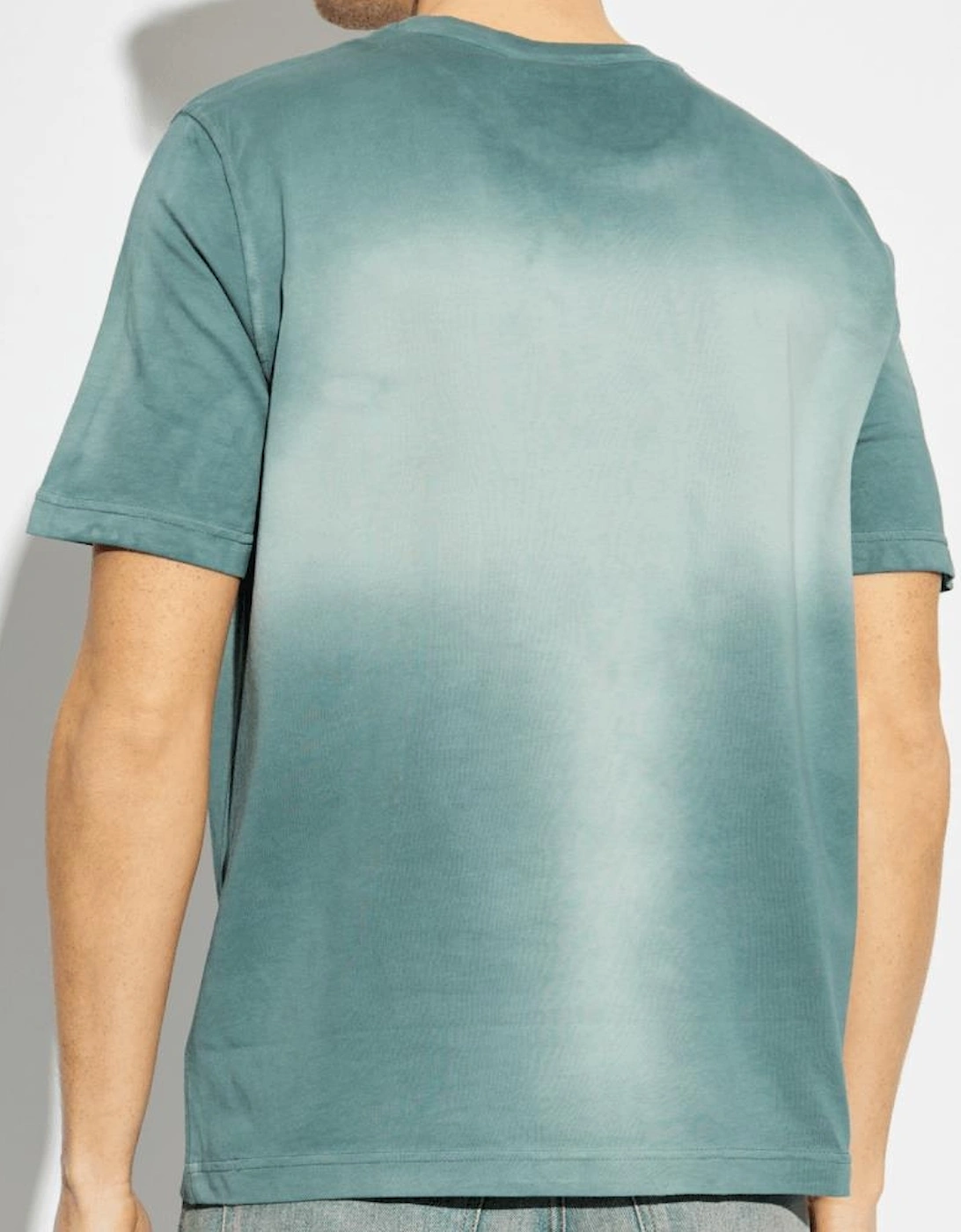 T-ADJUST Faded Blue Cotton T-Shirt