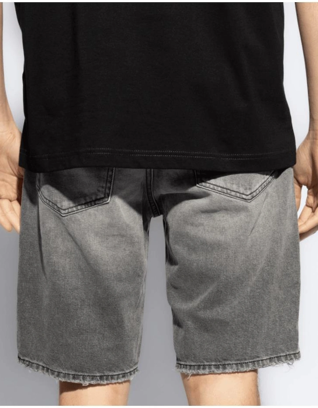 D-FIN Grey Denim Shorts