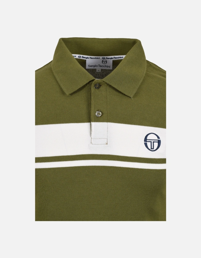 Young Line Polo Green/White