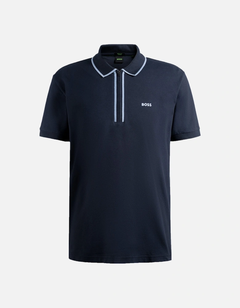 Boss Philix Tape Polo Shirt Dark Blue