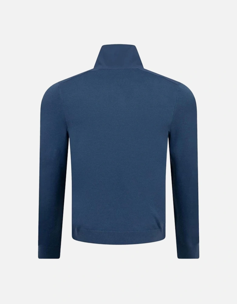 Boss P-bart Half Zip Knitwear Medium Blue