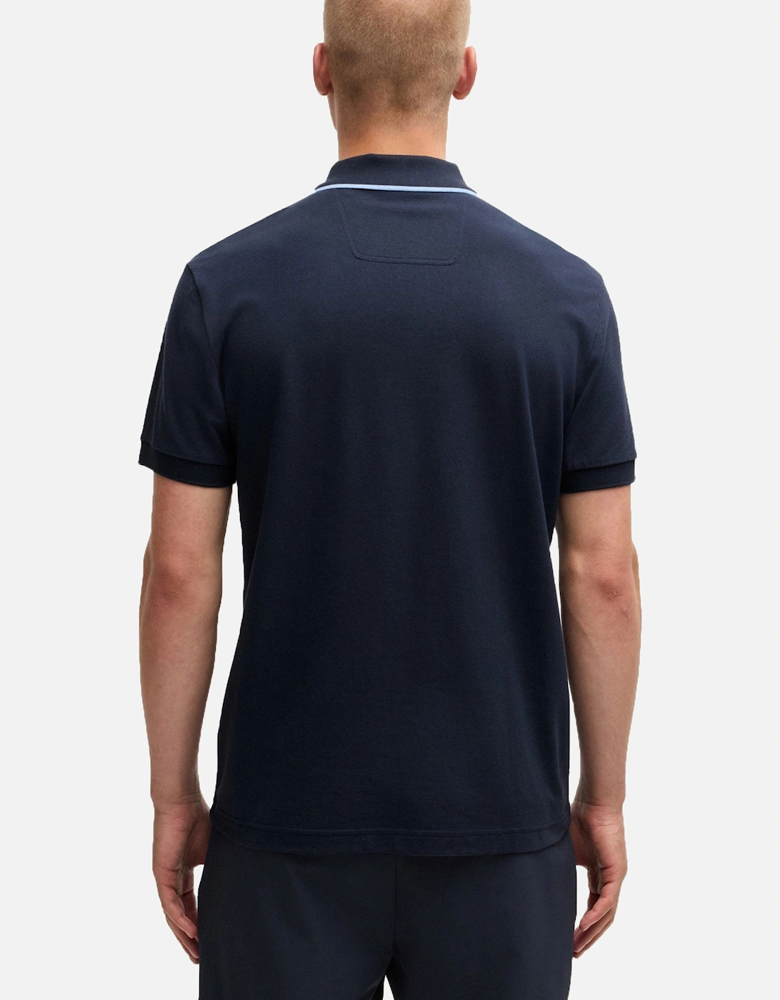 Boss Philix Tape Polo Shirt Dark Blue