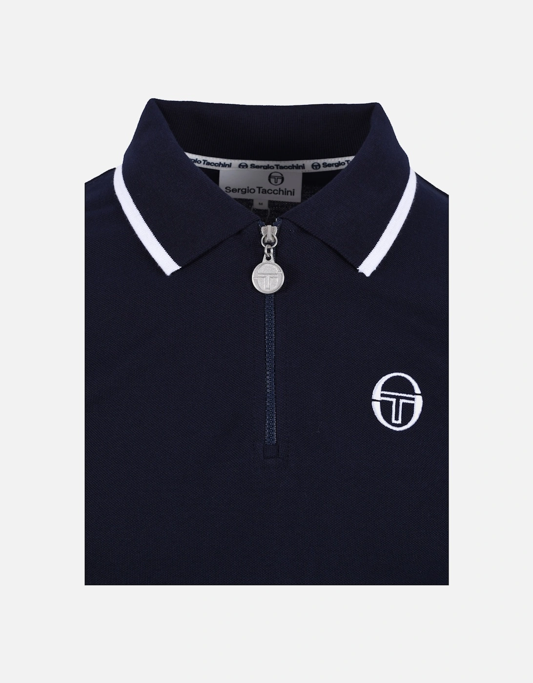 New Iceberg Zip Polo Navy/White