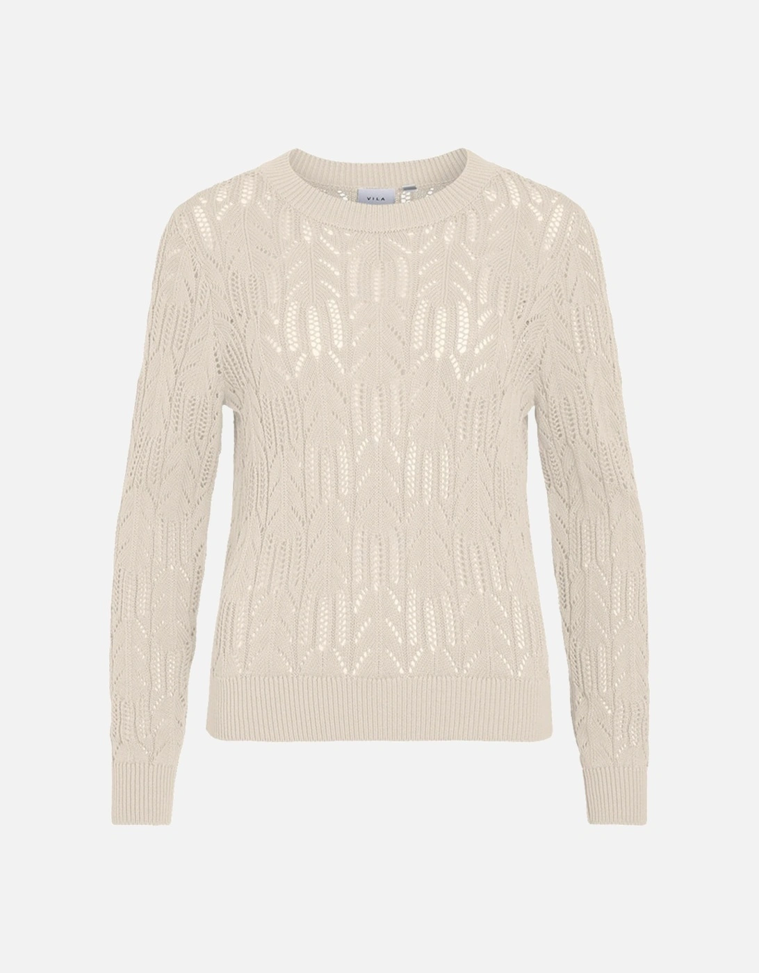 Cotti O-Neck Long Sleeve Knit Top Birch