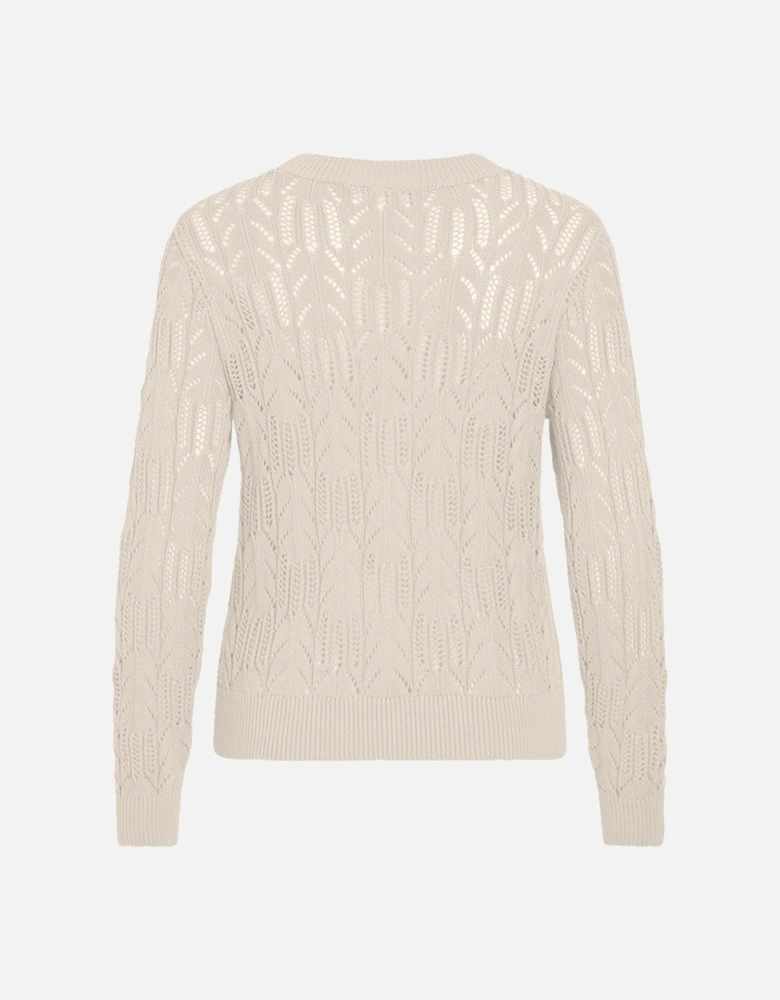 Cotti O-Neck Long Sleeve Knit Top Birch