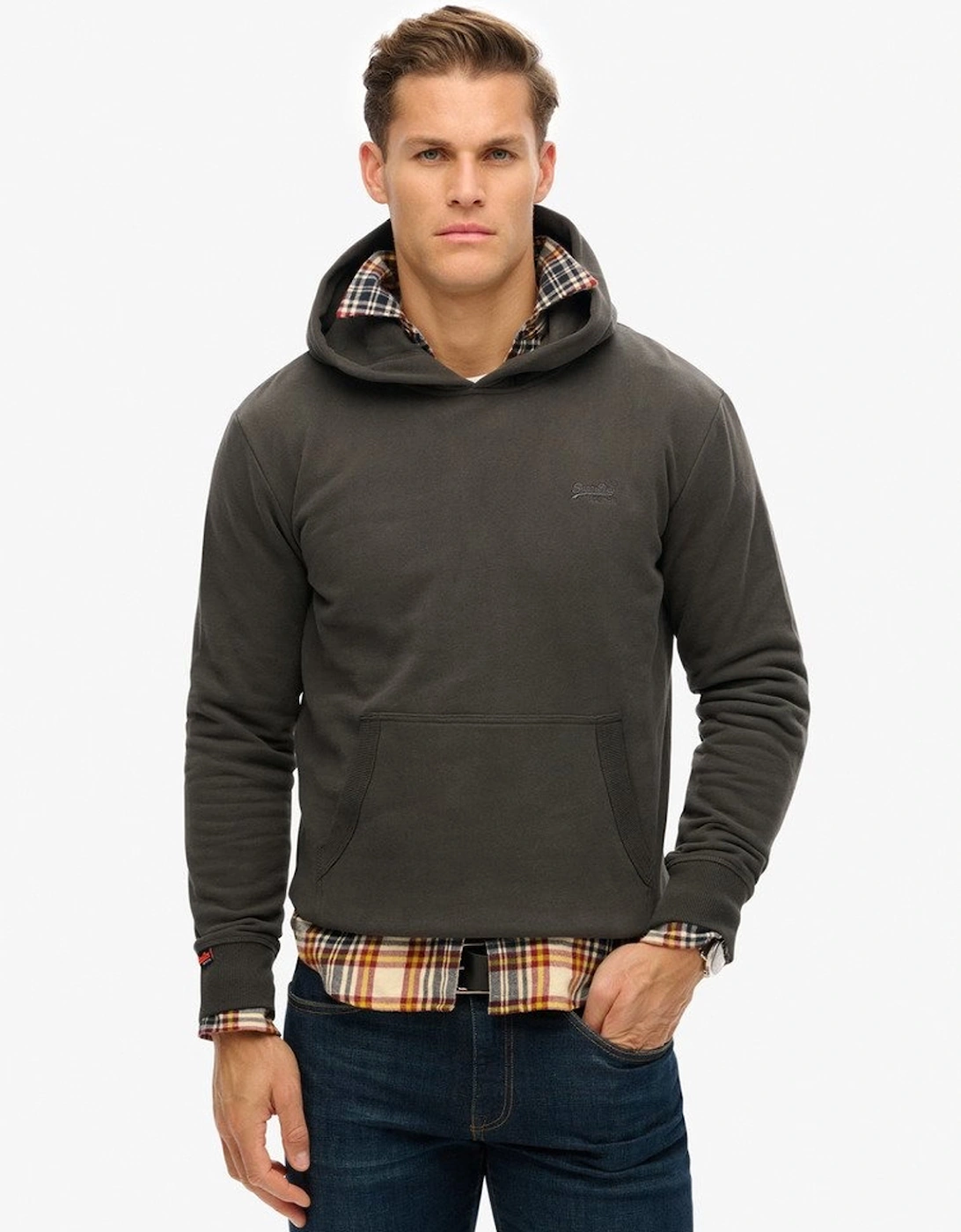 Superdry Men's Black Essential Logo Hoodie Hb Vintage - : Regular/40 Large
