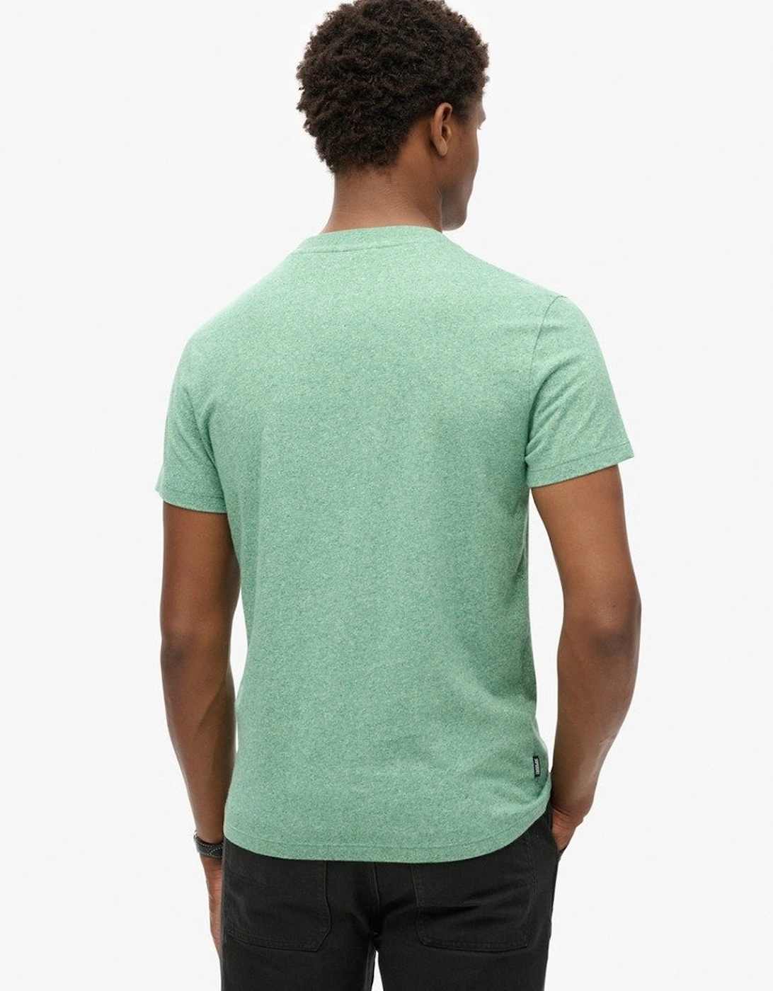 Men's Essential Logo Embroidered Tee Bright Green Grit