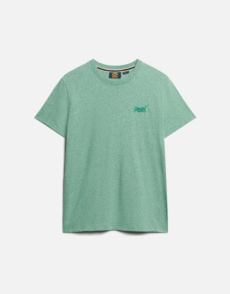 Men's Essential Logo Embroidered Tee Bright Green Grit