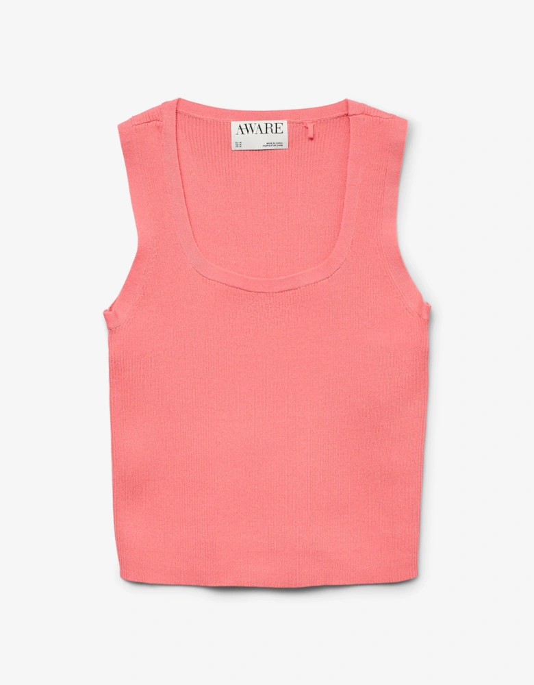 Poppy Sleeveless Square Neck Top Tea Rose