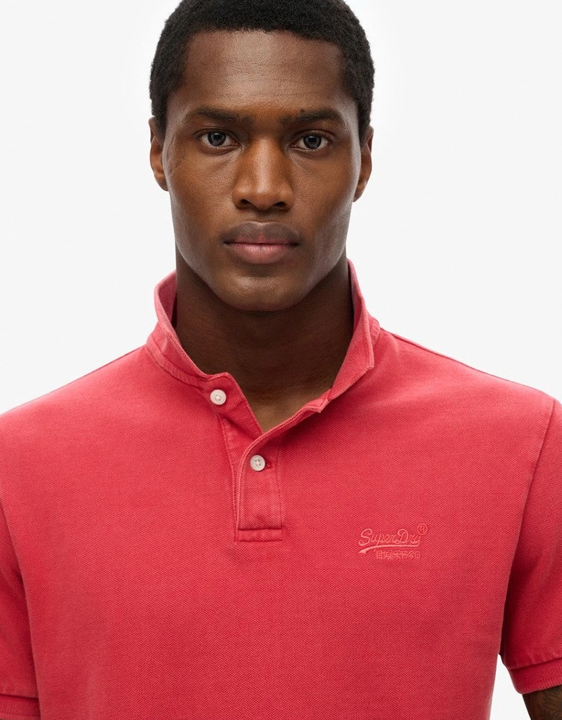 Men's Vintage Destroy Polo Cranberry Crush Red