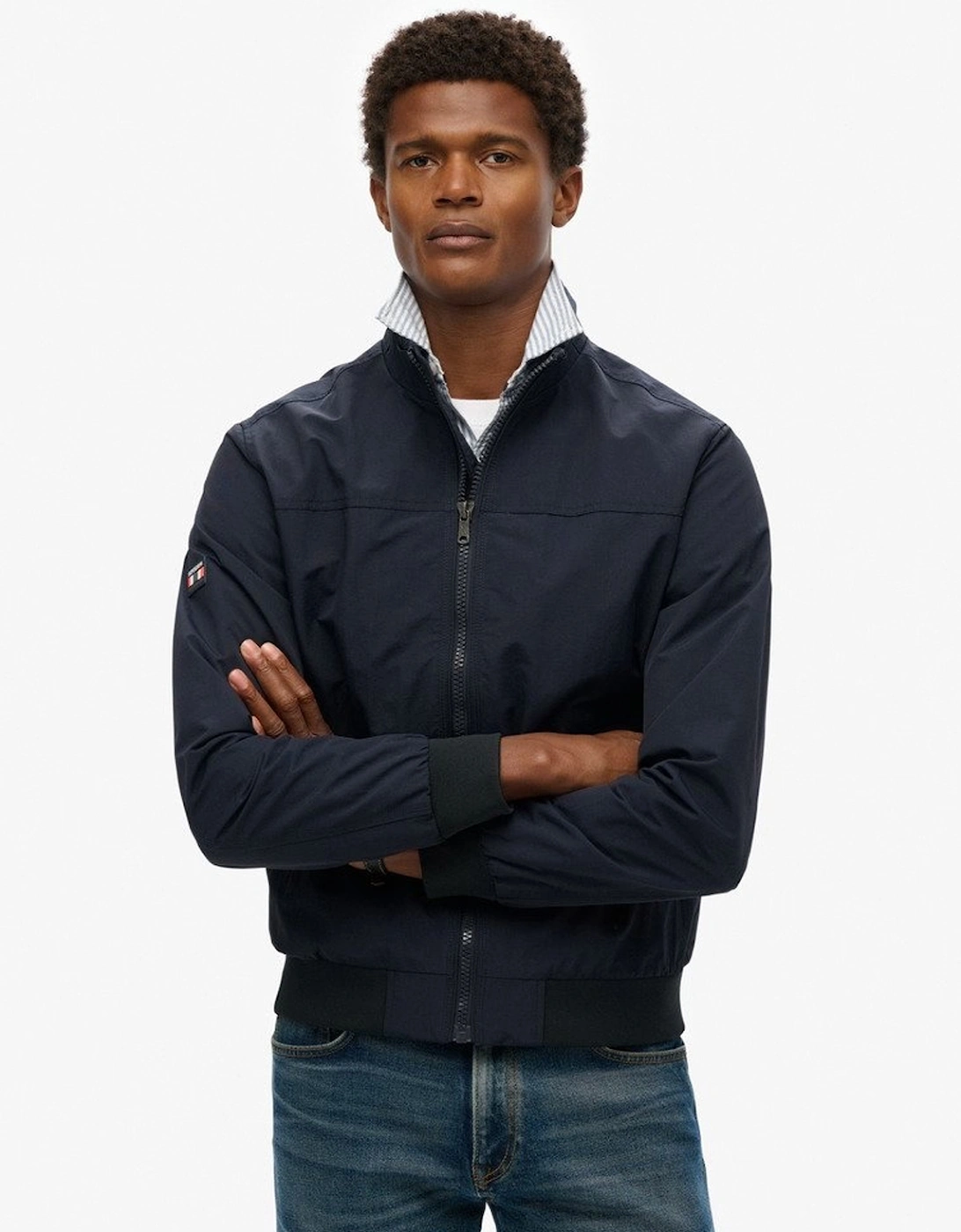 Men's Nylon Harrington Jacket Eclipse Navy