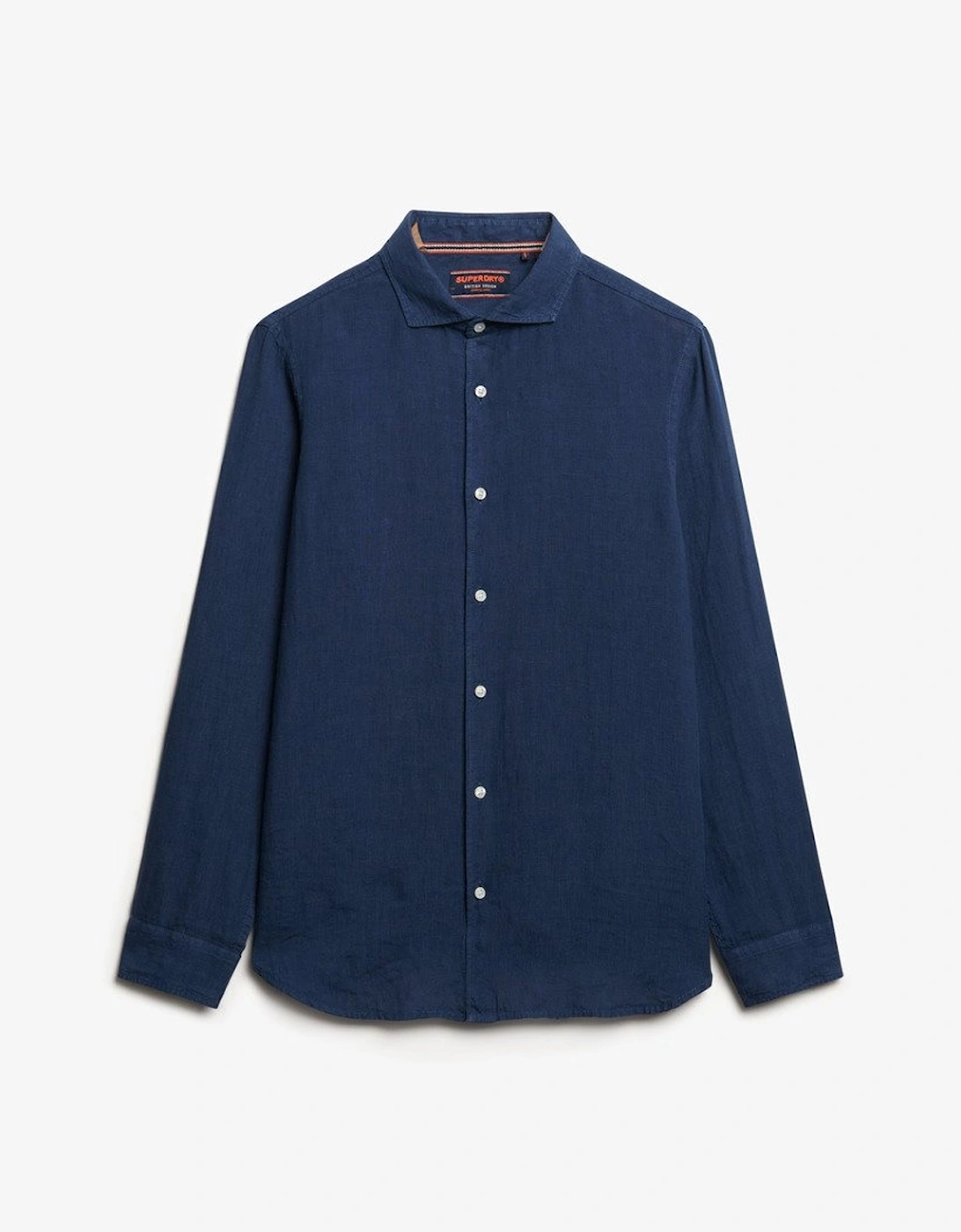 Men's Vacation Long Sleeve Linen Shirt Navy