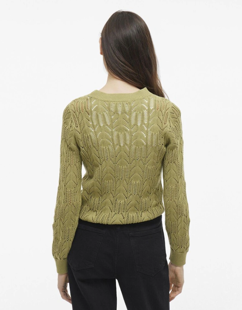 Cotti O-Neck Long Sleeve Knit Top Sage