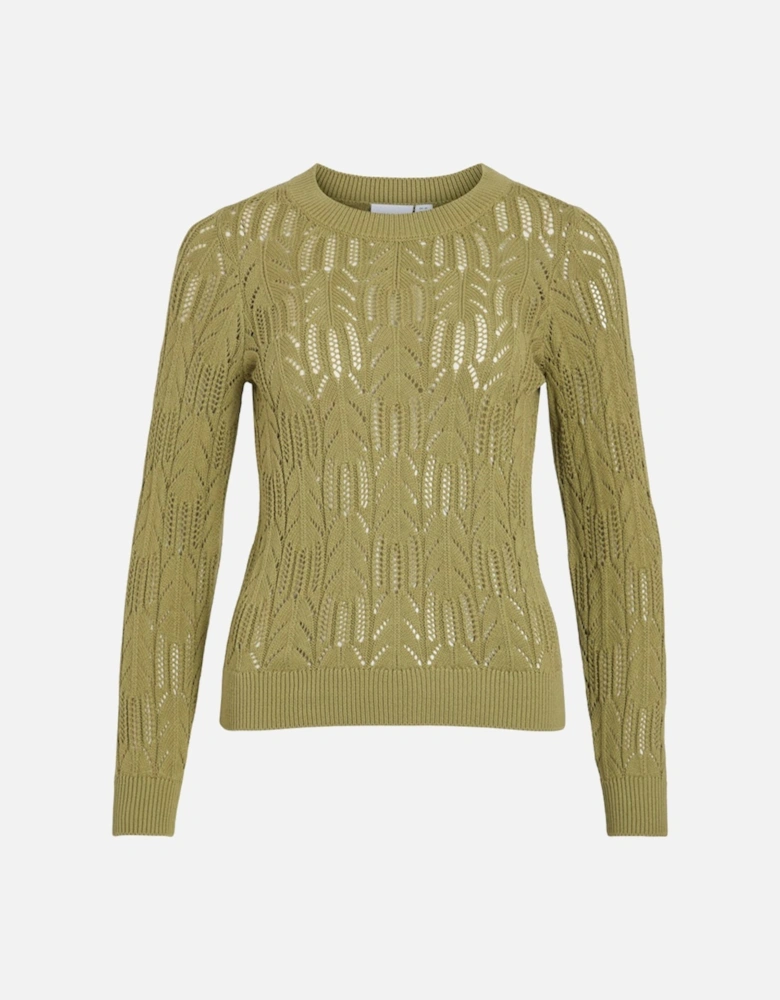 Cotti O-Neck Long Sleeve Knit Top Sage