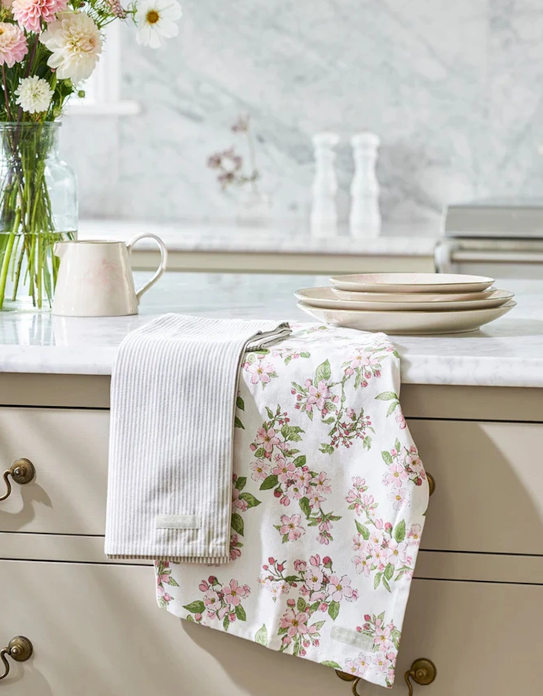 Blossom & Stamford Stripe Tea Towel (Set of 2)