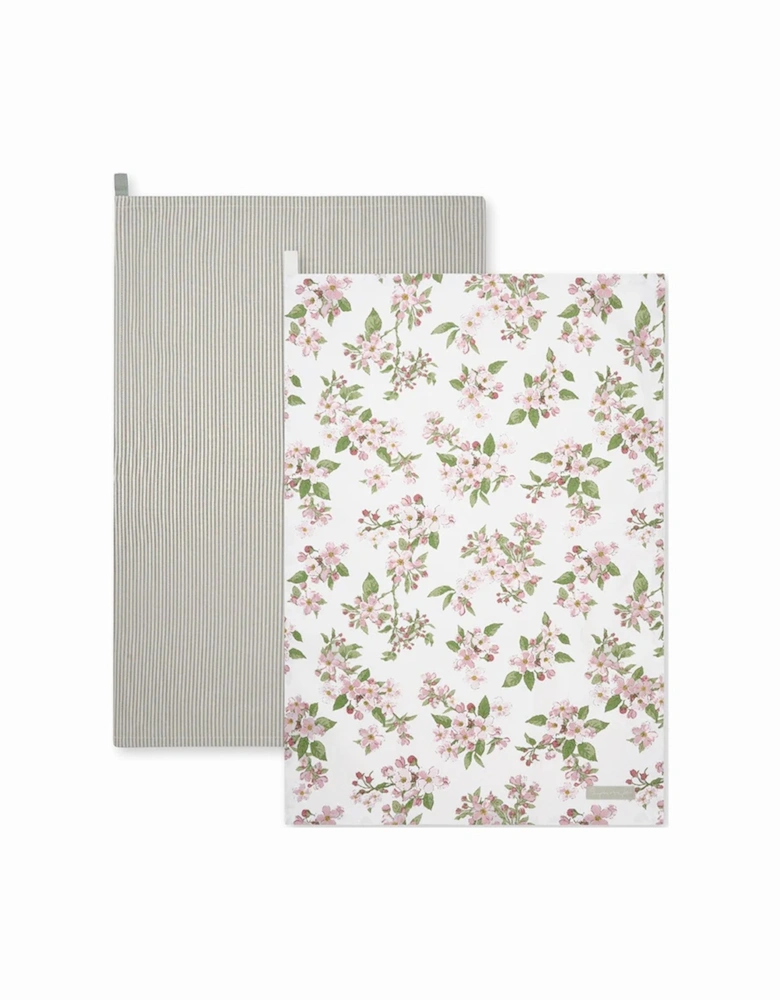 Blossom & Stamford Stripe Tea Towel (Set of 2)