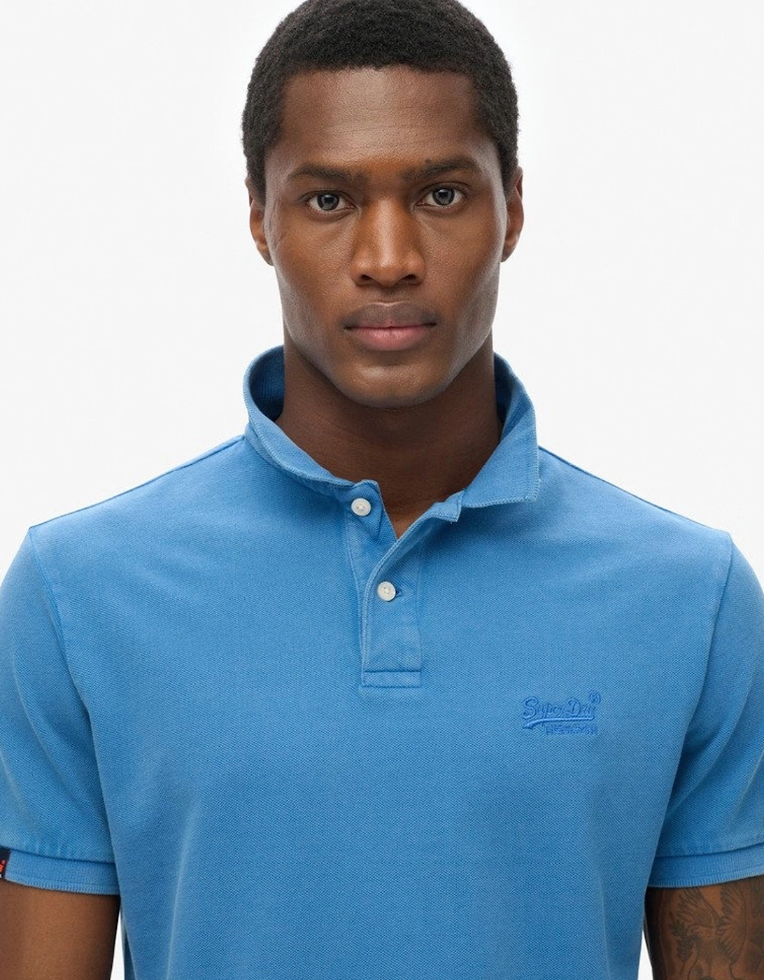 Men's Vintage Destroy Polo Monaco Blue