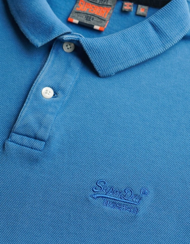 Men's Vintage Destroy Polo Monaco Blue