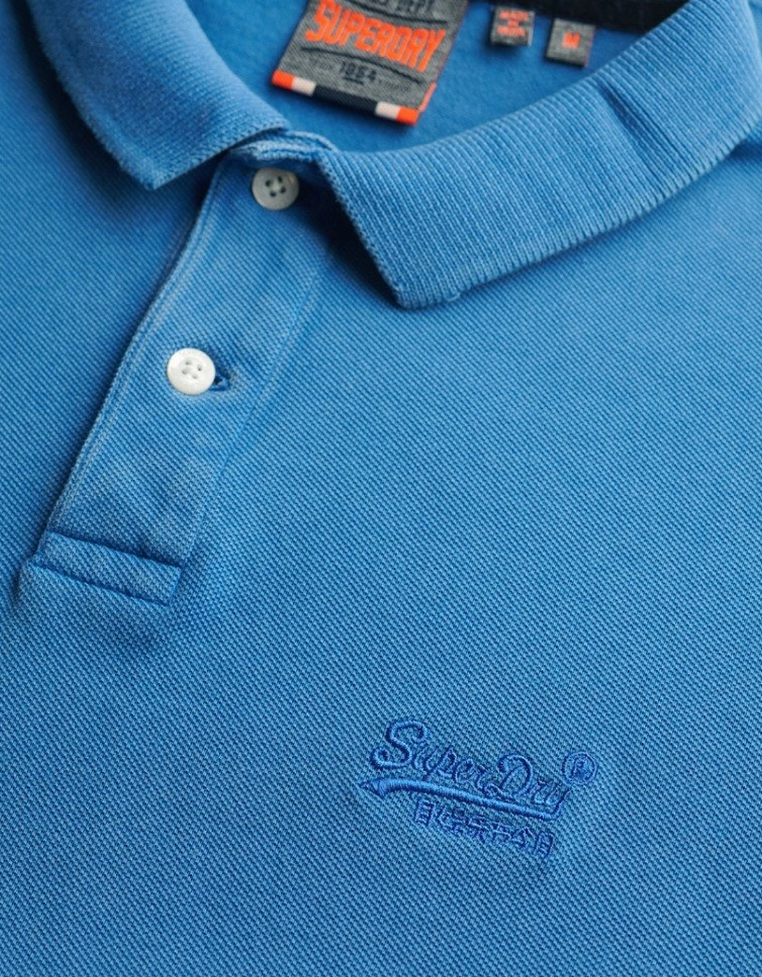 Men's Vintage Destroy Polo Monaco Blue