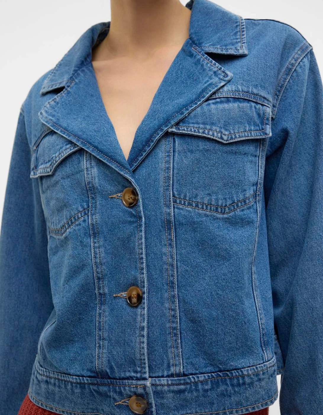 Sofie Long Sleeve Denim Jacket Medium Blue Denim