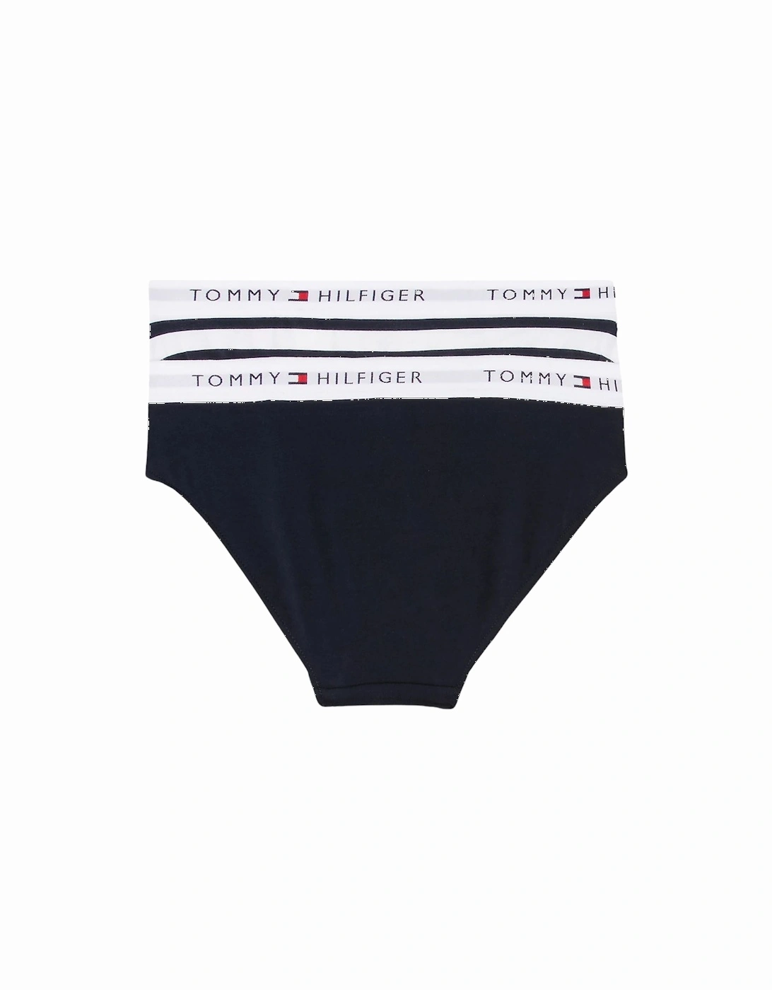 Girls 2-Pack Breton Stripe Bikini Briefs, Navy/white