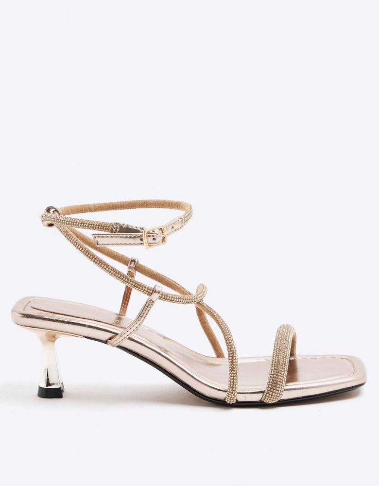 Kitten Heel Strappy Sandals