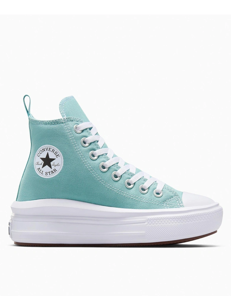 Kids Chuck Taylor All Star Move Canvas Hi Top Trainers - Blue