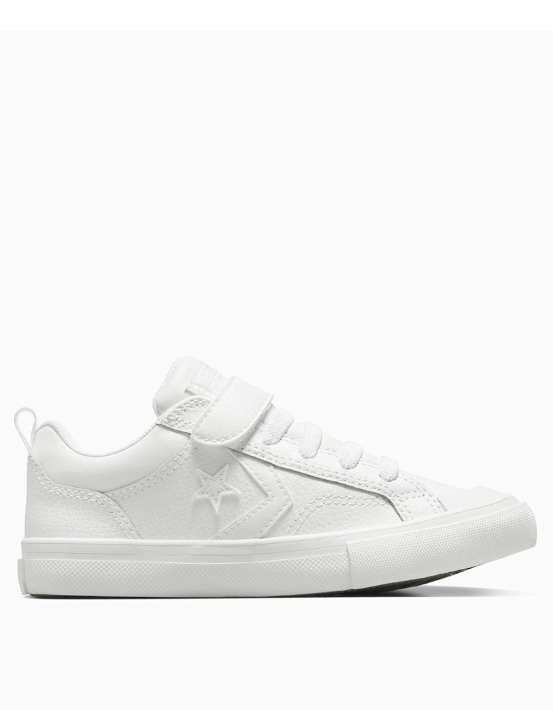 Kids Pro Blaze Strap Leather Ox - White