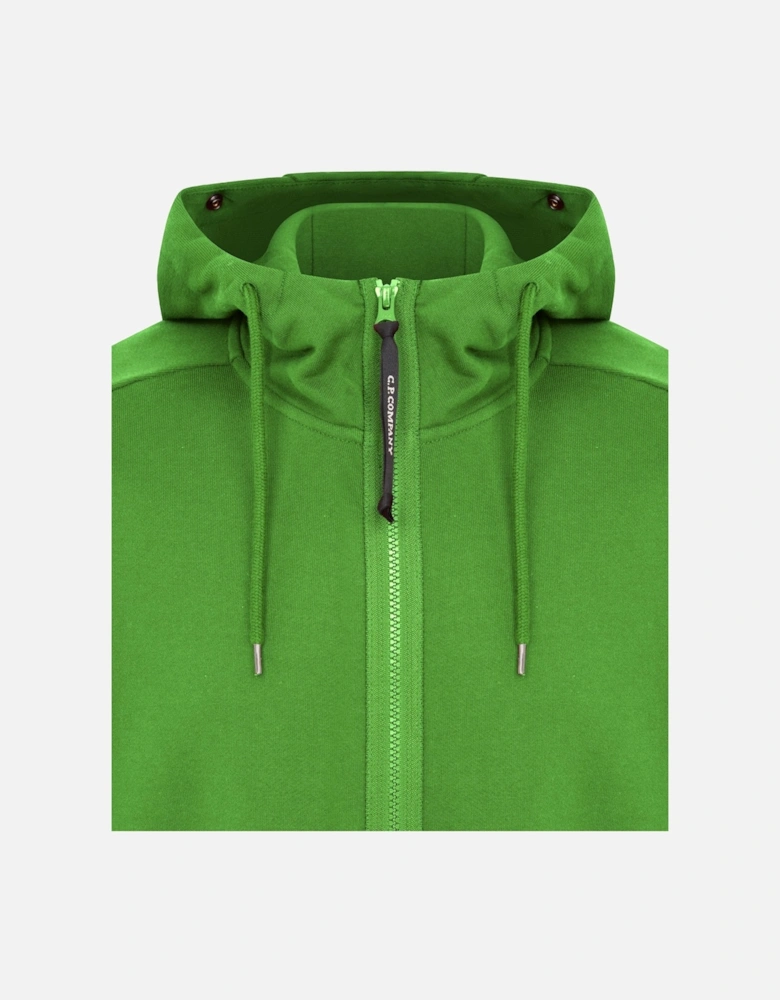 Diagonal Raised Fleece Zipped Goggle Hoodie