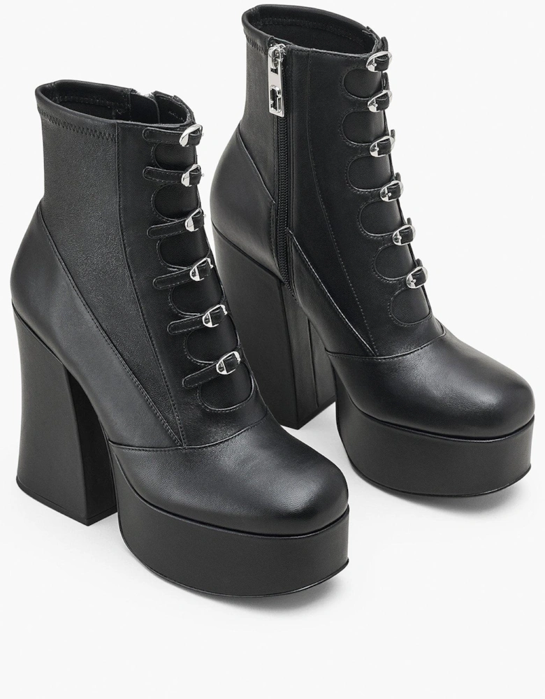 The Kiki Stretch Ankle Boots - Black