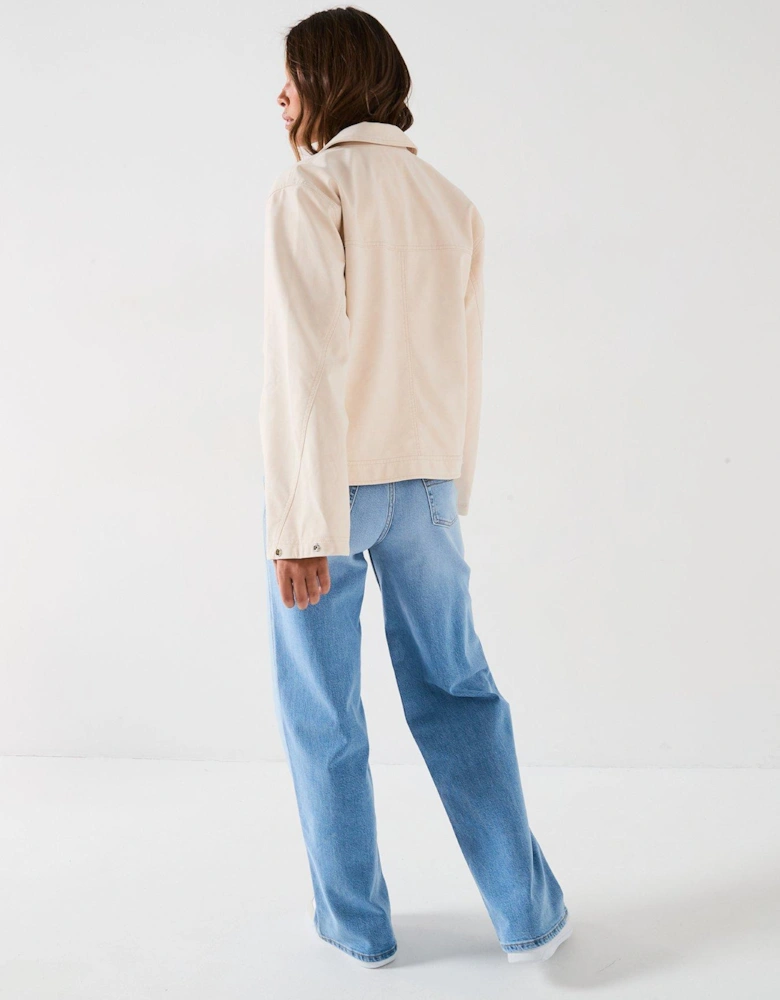 Blair Vegan Suede Jacket - Cream