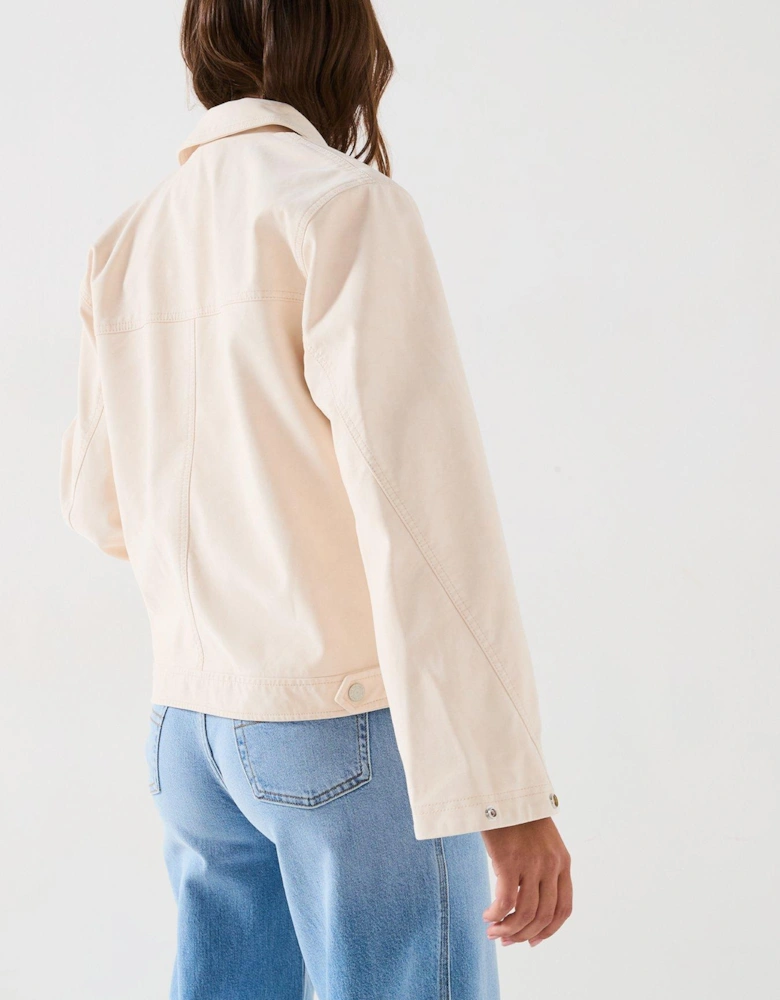 Blair Vegan Suede Jacket - Cream