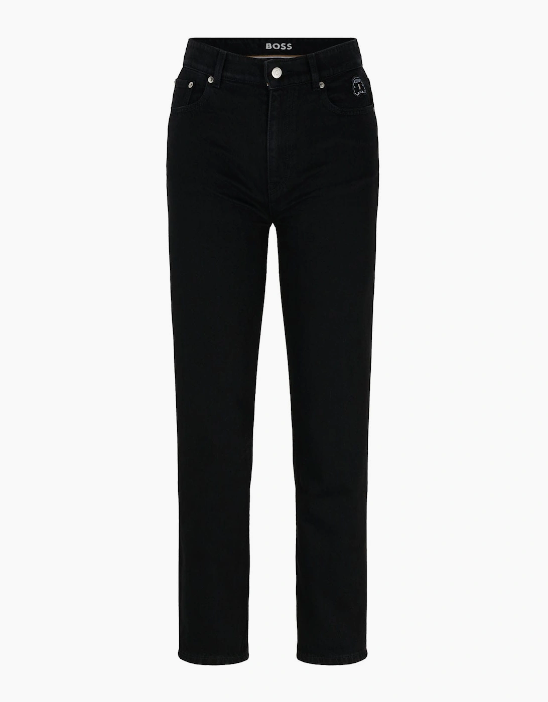 Hugo Boss Women's Straight-Fit Cropped Jeans - Black - Size: 12/32in