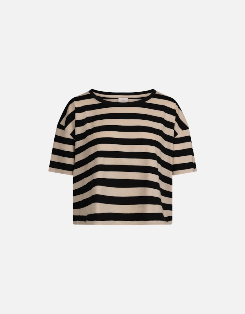 Womens/Ladies Donna Striped Boxy T-Shirt