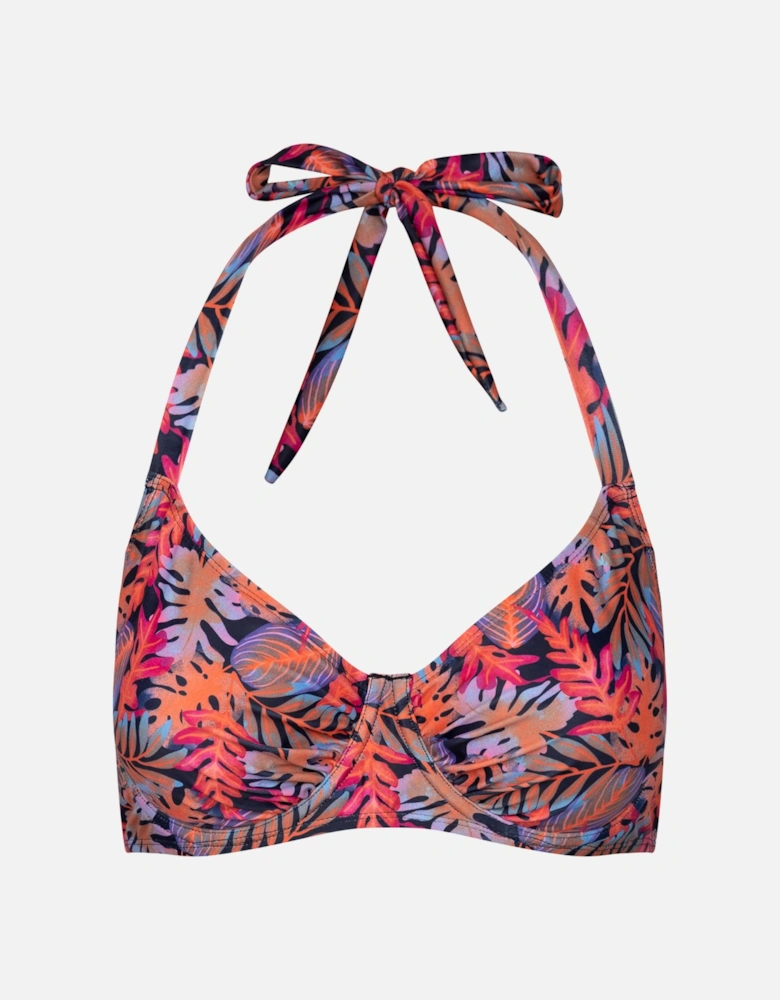 Womens/Ladies Norie Tropical Leaves Bikini Top