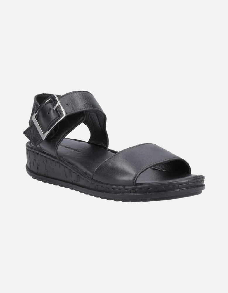 Womens/Ladies Ellie Leather Wedge Sandals