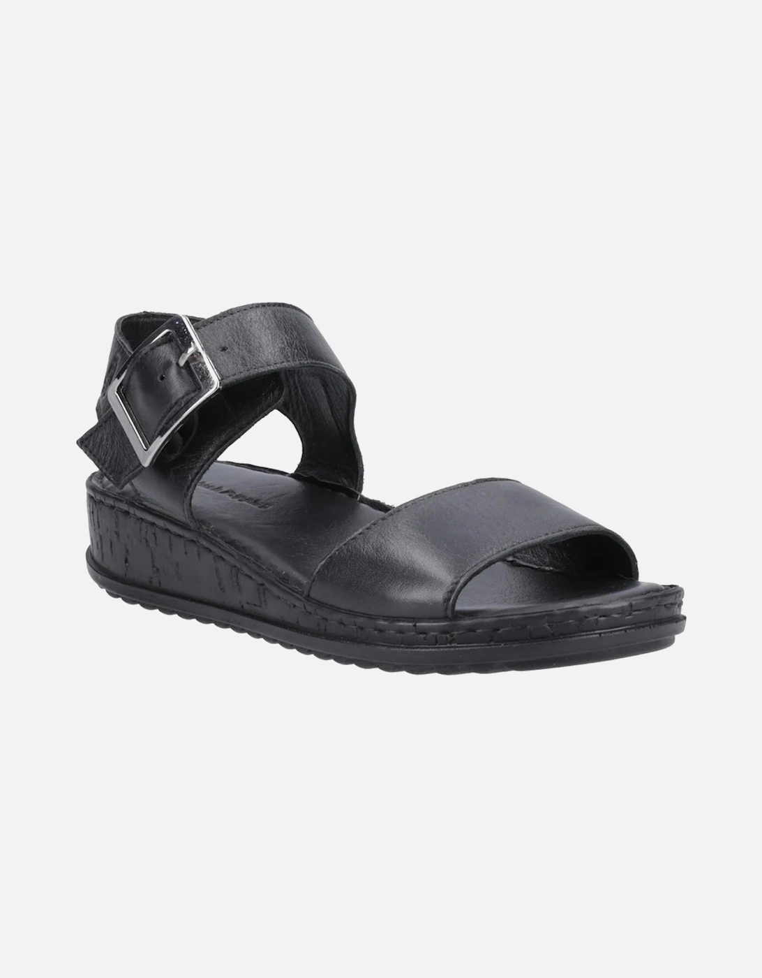 Womens/Ladies Ellie Leather Wedge Sandals, 5 of 4