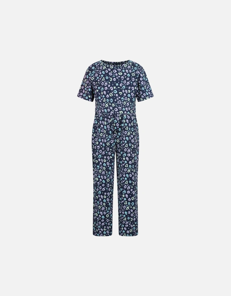 Girls Poppy Animal Print Jumpsuit