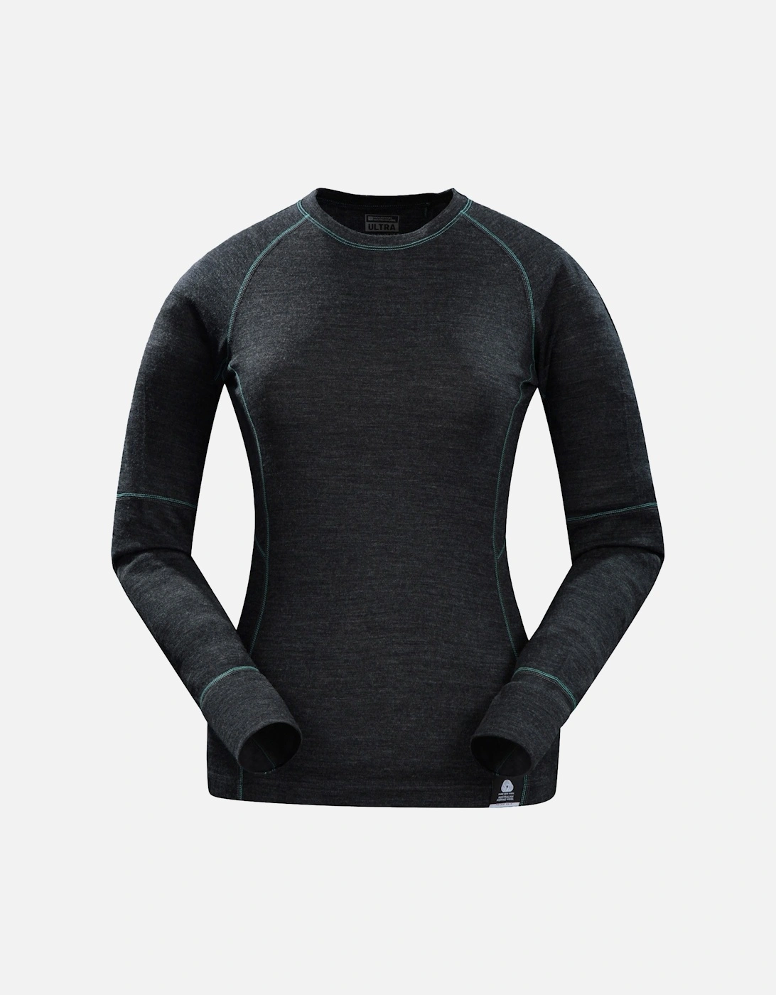 Womens/Ladies Ultra Merino Wool Round Neck Top, 4 of 3