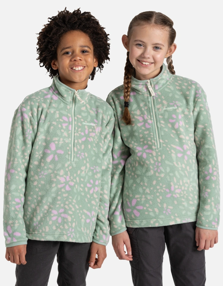 Childrens/Kids Calke Petal Half Zip Fleece Top