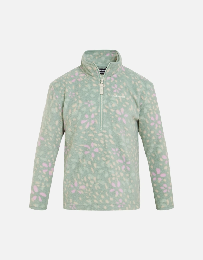 Childrens/Kids Calke Petal Half Zip Fleece Top