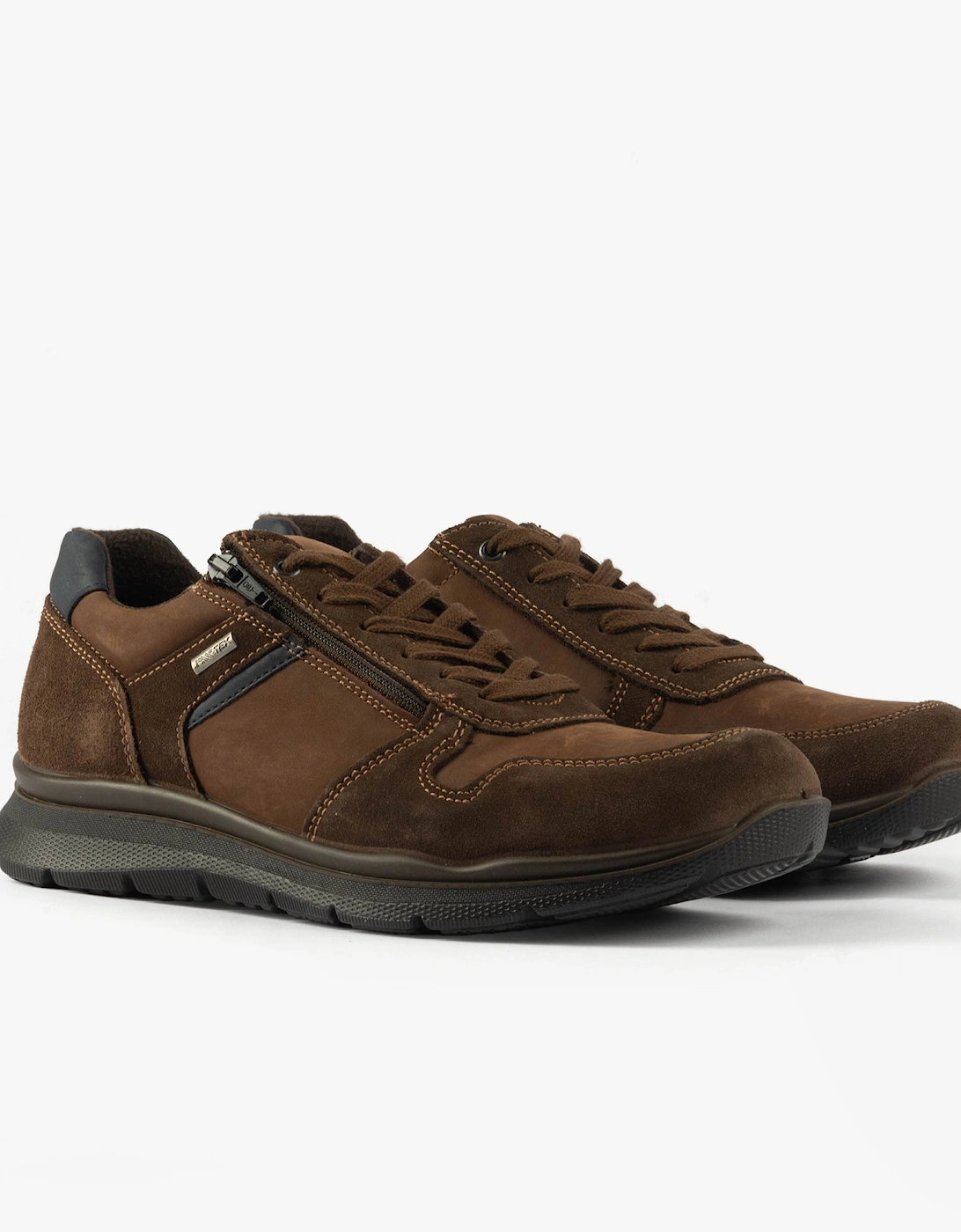 M025BN Mens Super Lightweight Nubuck Trainers Brown