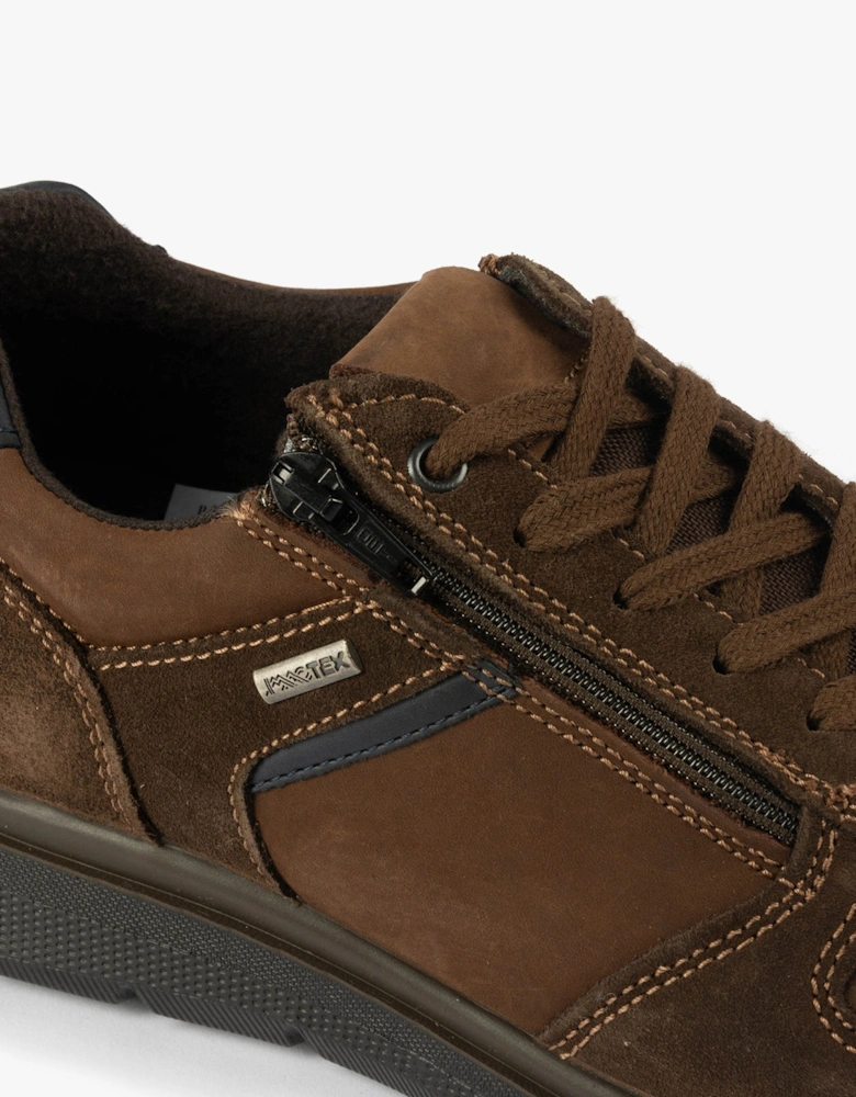 M025BN Mens Super Lightweight Nubuck Trainers Brown