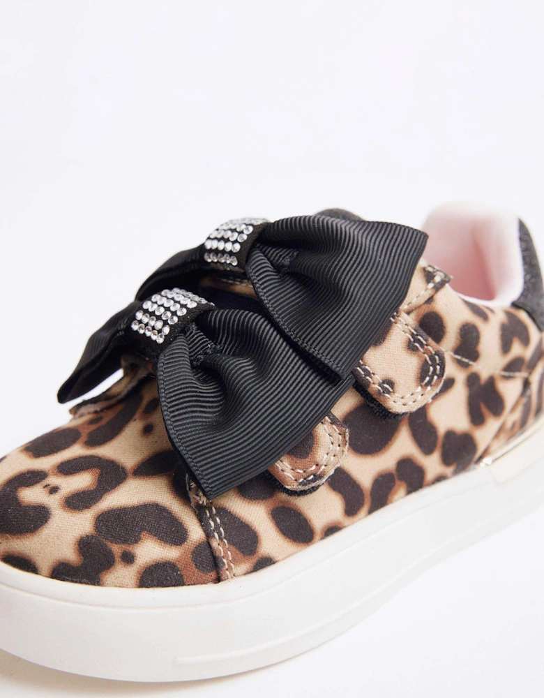 Pu Bow Trainers - Brown