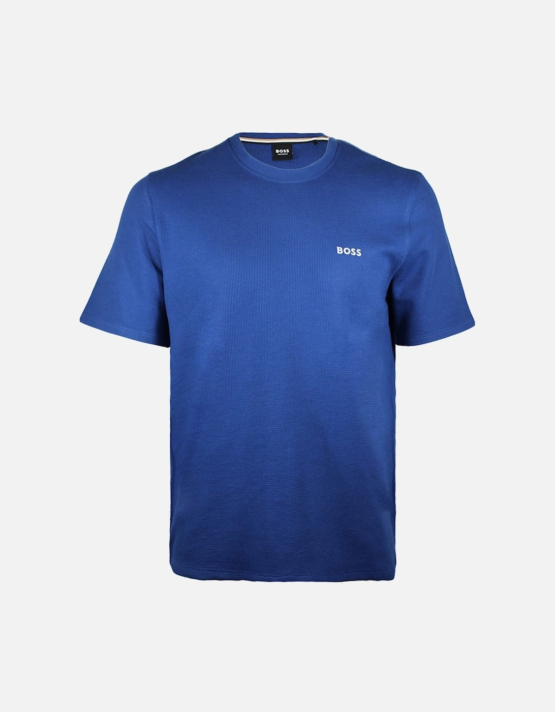 Waffle Piqué Cotton Blend T-Shirt, Blue, 2 of 1