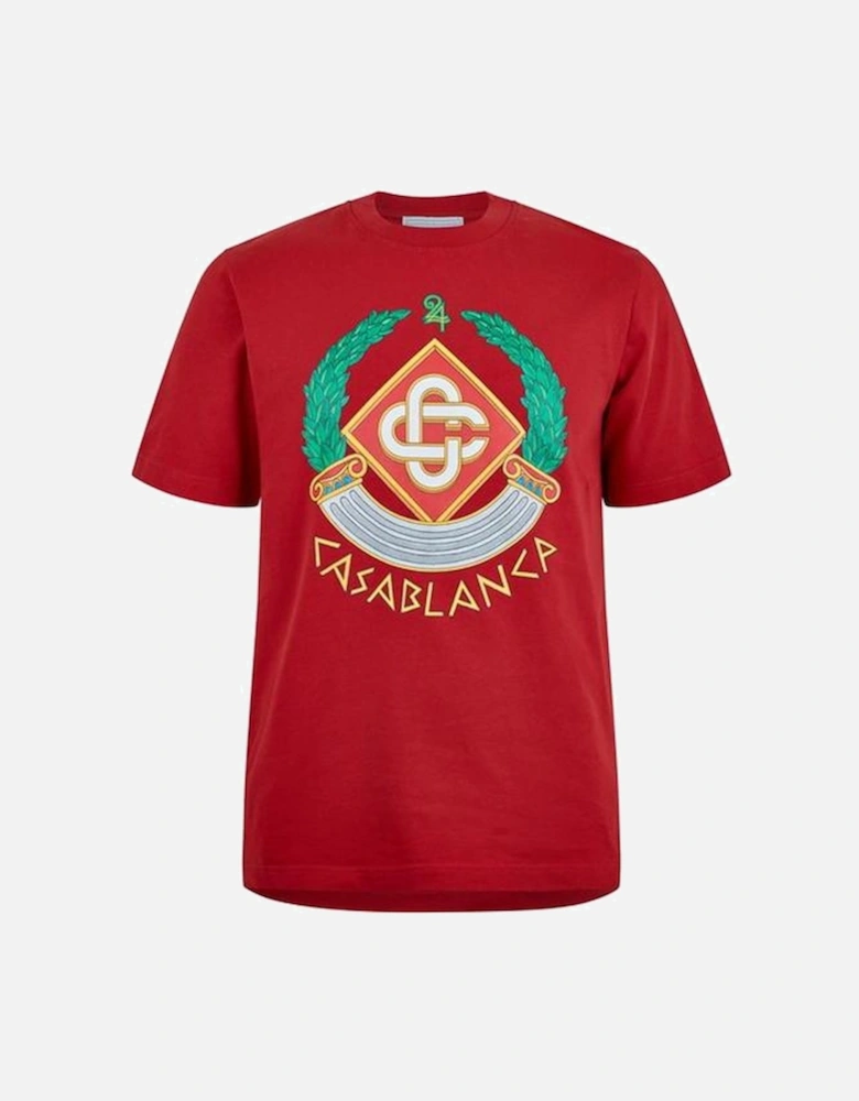 Casa Crest T Shirt Red