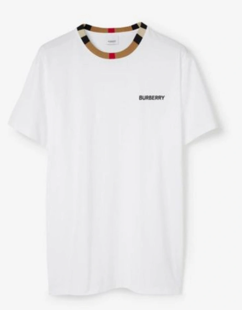 Check Logo T Shirt White